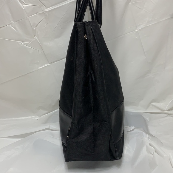 CALVIN Klein Black Fabric and PVC Tote w Magnetic Snap Closure - Picture 6 of 11